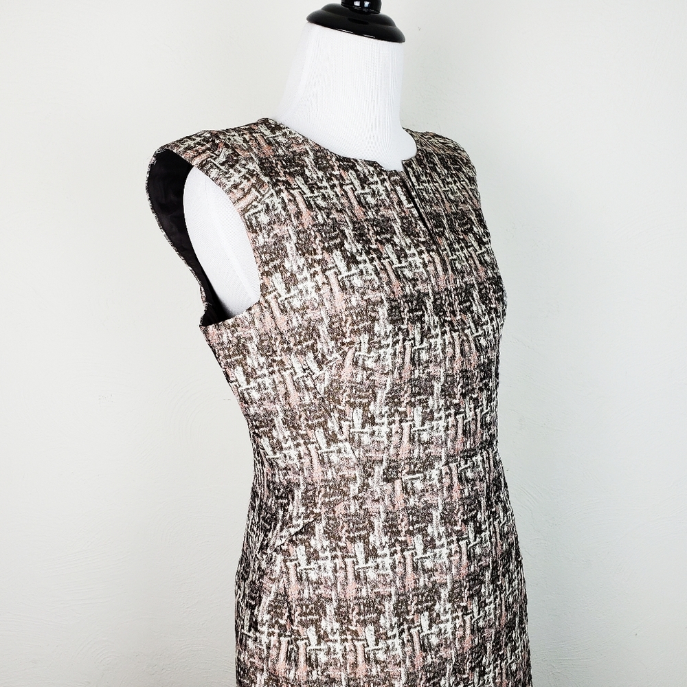 Lafayette 148 Dress Sheath Jacquard Designer Luxury Career Office Sophisticated - Picture 3 of 9